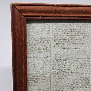 Vintage Oak Wood Frame With Anti Glare Glass 3.25x4.75